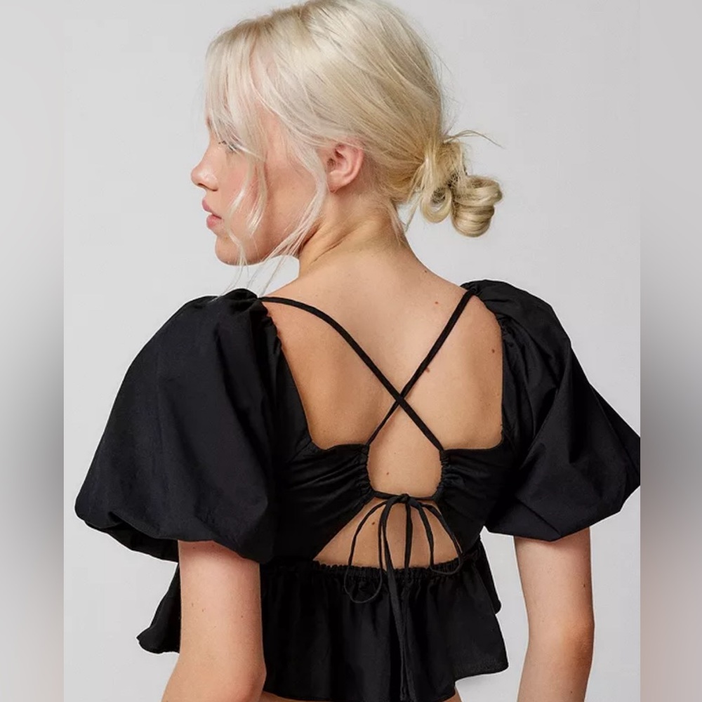 Kimchi blue Lara cropped babydoll blouse